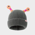 Winter Parent-Child Cute Glowing Little Monster Knit Hat - Image 8