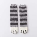 Thick, Warm Winter Socks with Fluffy Cat Paw Design - Image 9