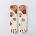 Thick, Warm Winter Socks with Fluffy Cat Paw Design - Image 13