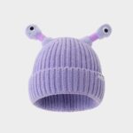 Winter Parent-Child Cute Glowing Little Monster Knit Hat - Image 17