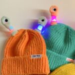Winter Parent-Child Cute Glowing Little Monster Knit Hat - Image 4