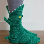 3D Knit Crocodile Socks - Image 2