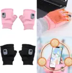 USB Adjustable heating gloves with digital display - Image 2