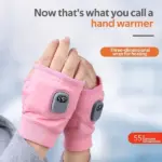 USB Adjustable heating gloves with digital display - Image 3